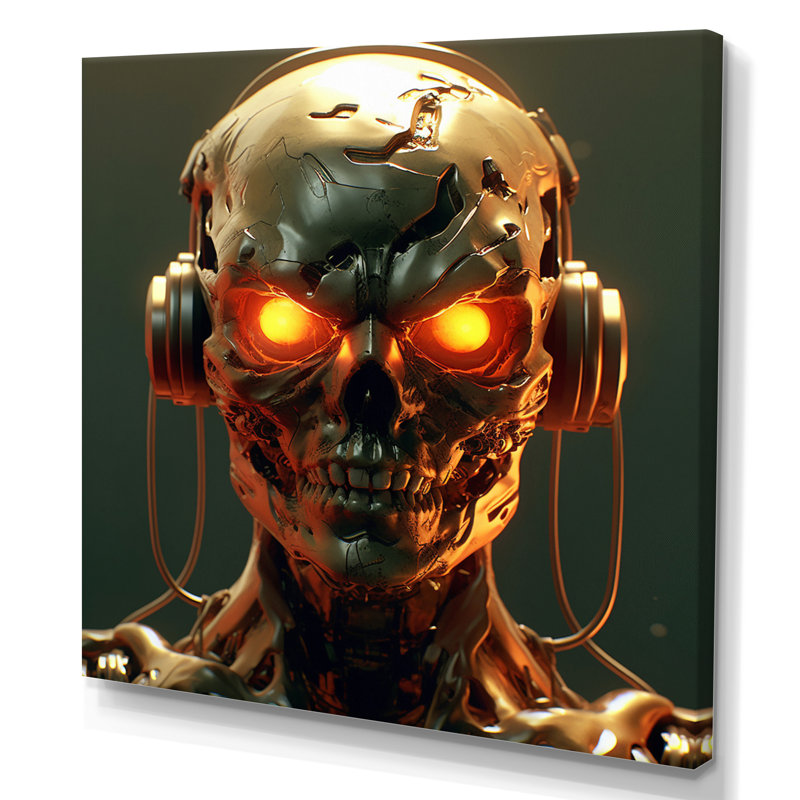 Robotic Demon I sur impression sur toile, H 20 po x l 12 po x P 1 po, Toile tendue
