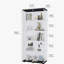 Vitrine vitrée à deux portes avec 5 tablettes, noir-1094567286