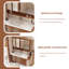 Meuble-lavabo en bois massif 47,64 po avec miroir-873454156