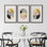 "Abstrait géométrique minimaliste, illustrations, art moderne, salon, chambre à coucher, bureau", 3 pièces