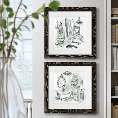 " Opulent Bath I " 2 - Pieces Painting Print