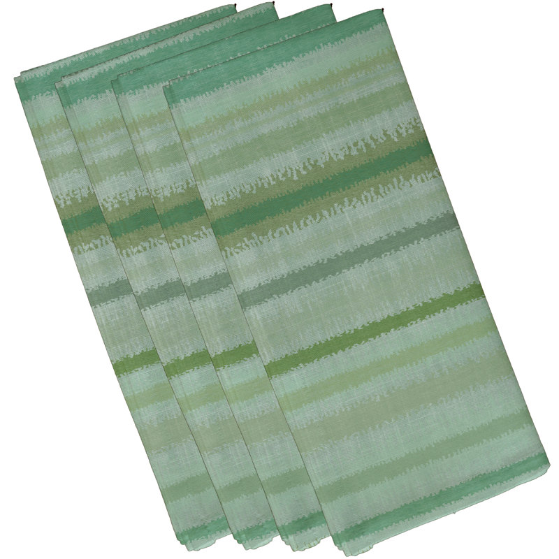 Dorazio Polyester Striped Square Napkin, Green