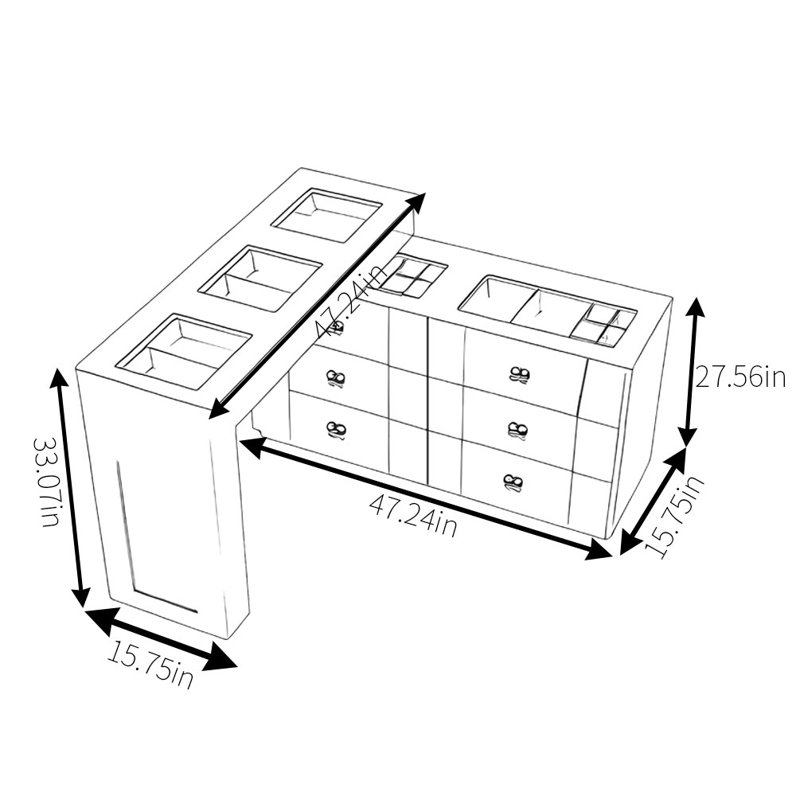 Simple Multi Color Dresser