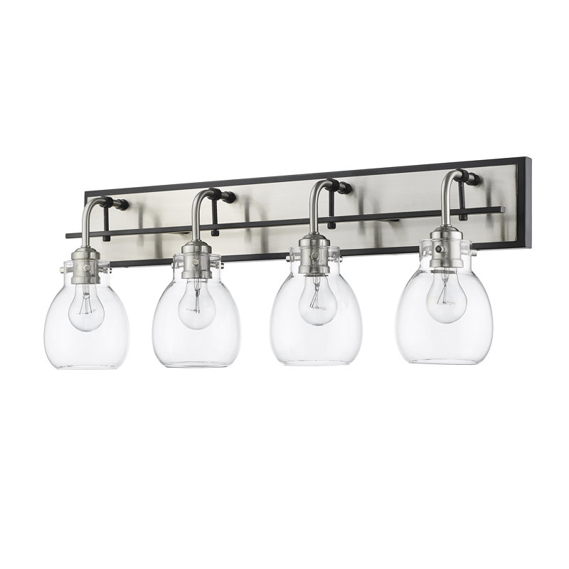 Lang 4 - Light Dimmable Vanity Light, Matte Black/Brushed Nickel