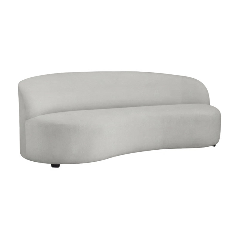 Mulia 89'' Wide Loveseat with Cushions, Light Grey Vinyl 6503-010