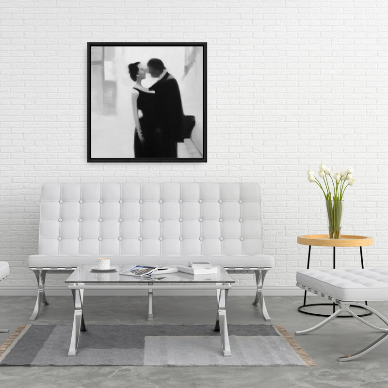 "Couple dans la rue" sur toile, 24" H x 24" W