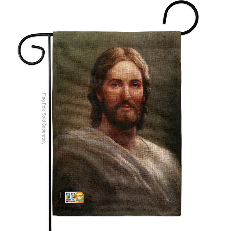 Notre savior inspiration de foi & 18,5 à 2 côtés en toile jute x 13 po drapeau de jardin