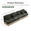 131" Comfy Chenille Leopard Print 4-Seater Sofa - Extra Large Modular Sectional Couch with Double Armrests, Delicate Tassel Edge, Deep Seat Design, Easy Assembly-129412465