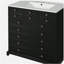 Ensemble de meuble-lavabo 30 po avec lavabo en céramique, armoire de rangement en bois massif, ensemble de meuble-lavabo autoportant avec 2 tiroirs et portes à fermeture douce, noir