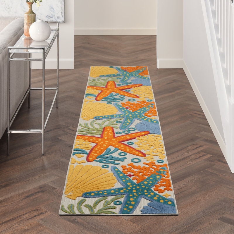 Tapis transitionnel multicolore Newton, Tapis de couloir 2 pi 3 po x 10 pi