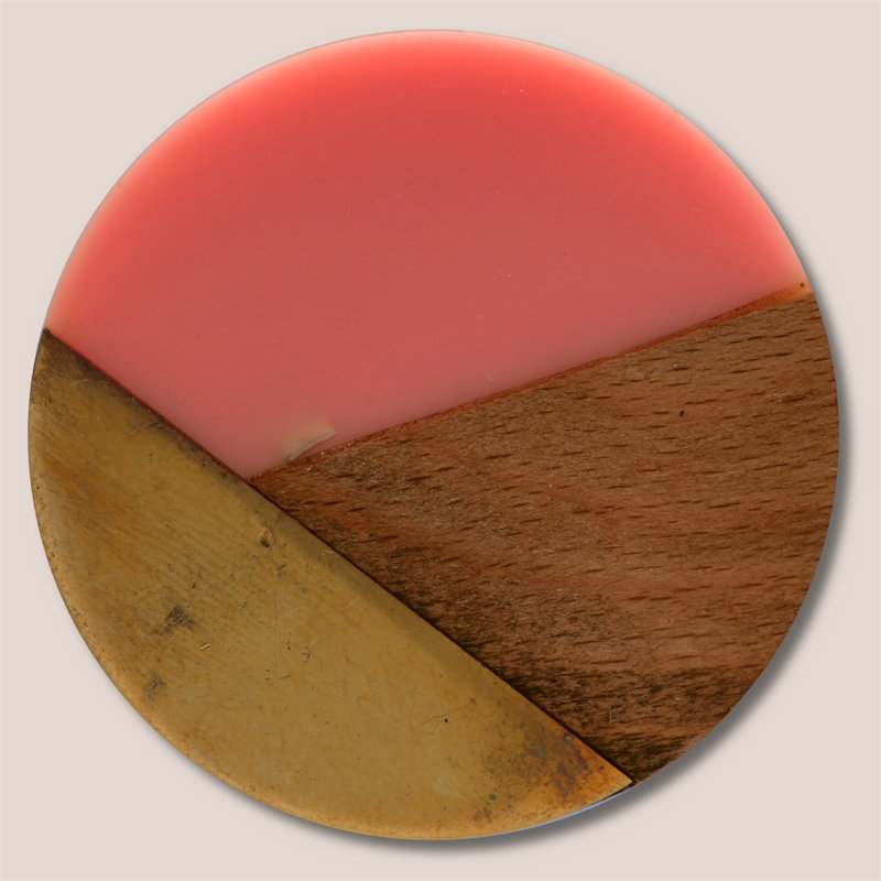 1 1/2" Diameter Circle Knob, Pink