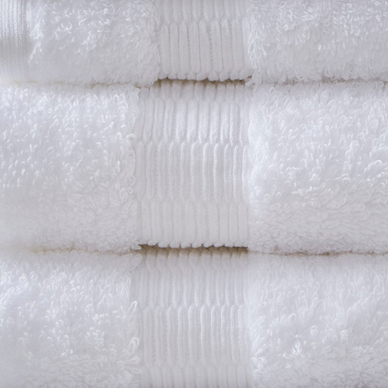 100% Egyptian Cotton 6 Piece Towel Set, White