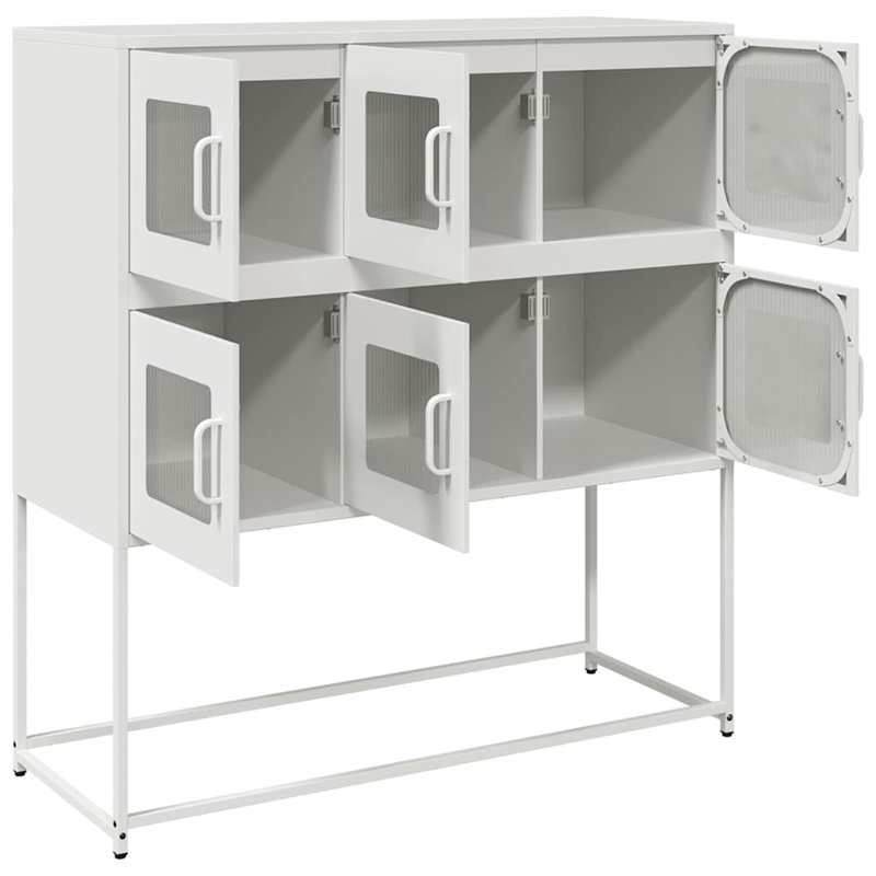 Sideboard 100.5X39x107 Cm Cold-Rolled Steel, White