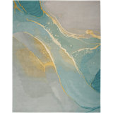 Prismatic   Grey/Seafoam Area Rug