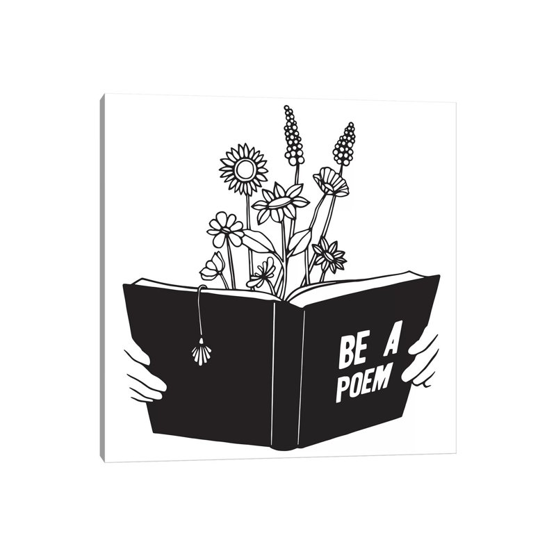 «Be a Poem» par Ninhol, reproduction d'art sur toile tendue, H 12 po x l 12 po x P 0,75 po