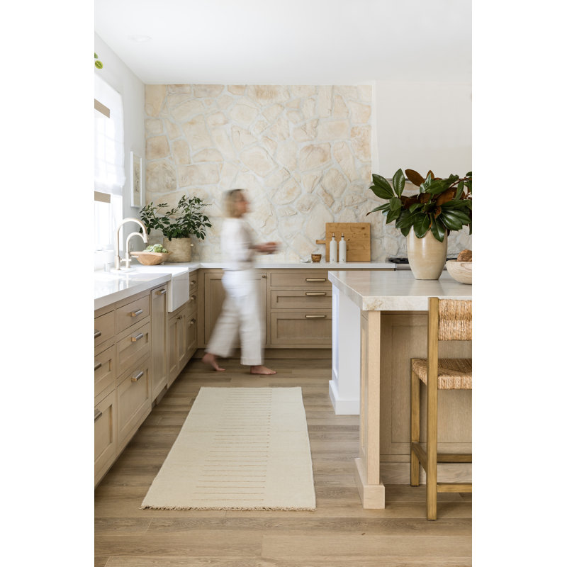 Geometric Area Rug in Ivory, Rectangle 6'3" x 9'