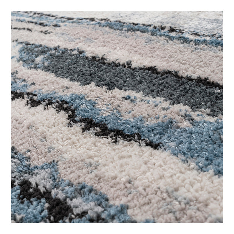 Tapis tissé à rayures abstraites Watercolor