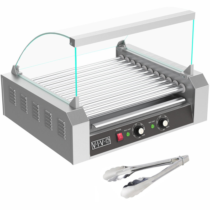 Vivo Electric Hot Dog With Cover, 16.5" H x 22.8" L x 18.9" D