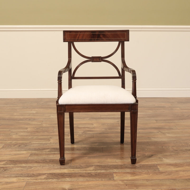 Upholstered Arm Chair, Mahogany