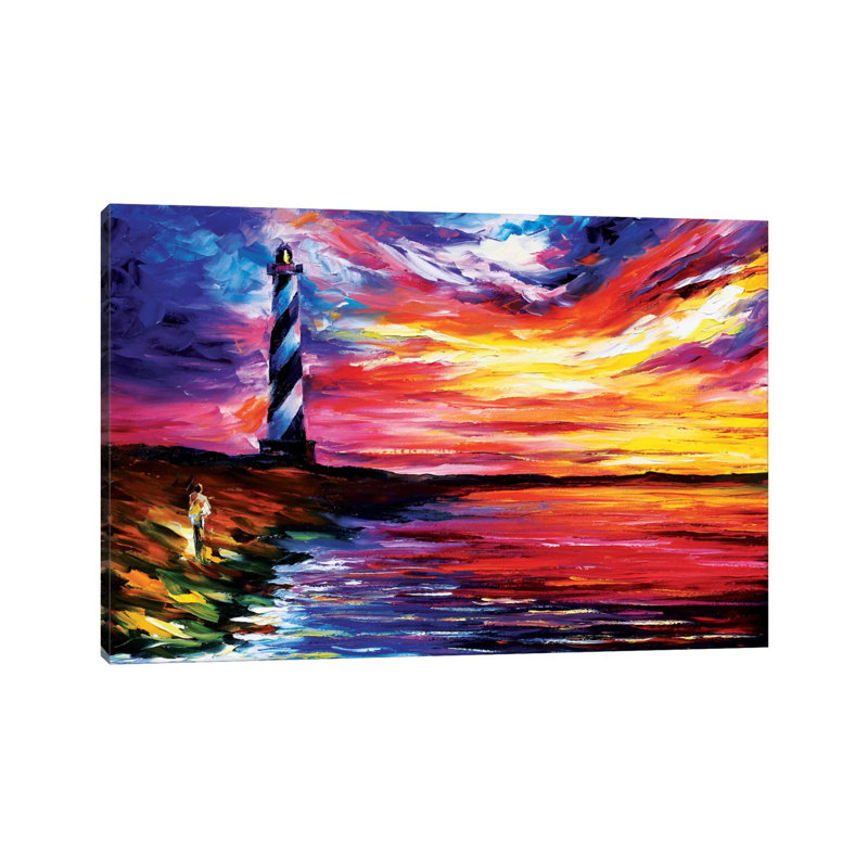 Lighthouse 1 Piece Painting on Canvas, 101.6 cm H x 66.04 cm W x 1.91 cm D, Wrapped Canvas