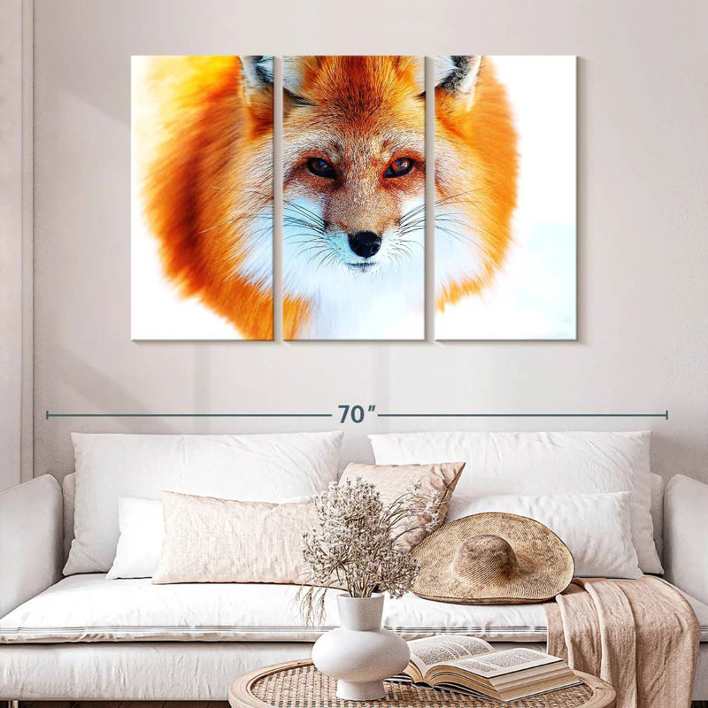 Brampt Red Fox Face, 32" H x 50" W