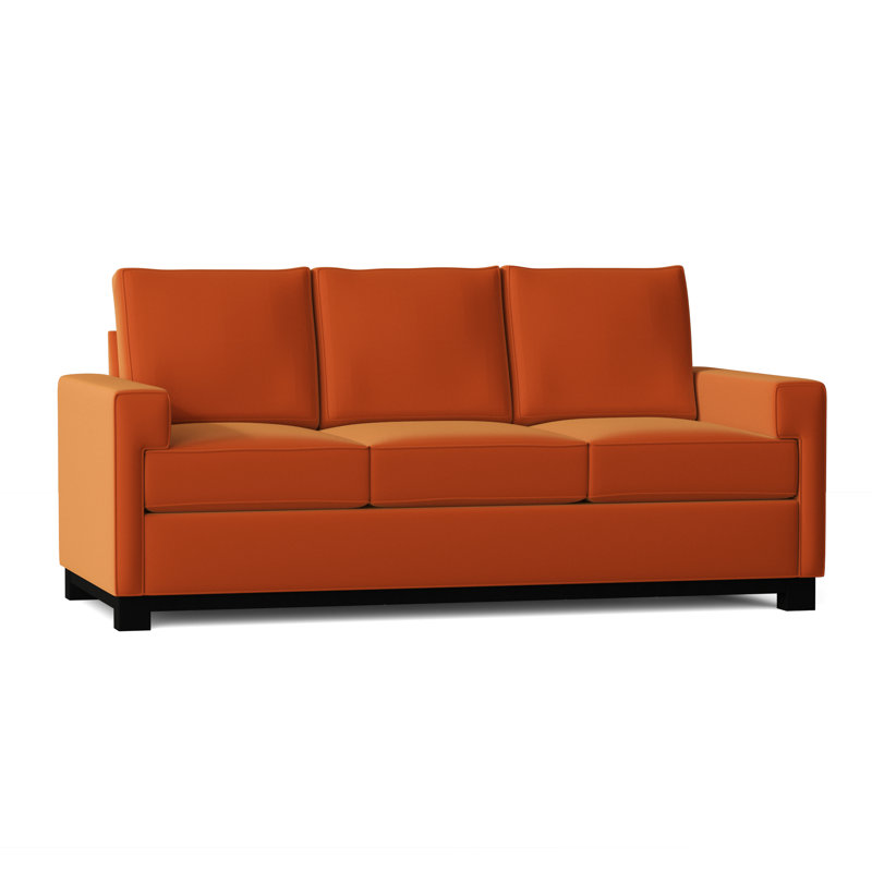 Canapé à accoudoirs carrés avec coussins réversibles Harrison, Tissage safran Klein Klein, Naturel, Standard