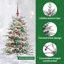 Artificial Hinged Christmas Tree White PE and PVC-1814712567
