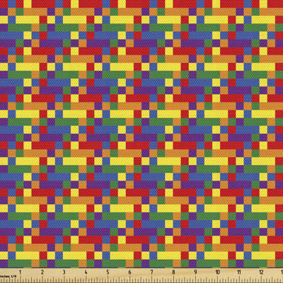 Gudalupe Pixel Art Colours Fabric