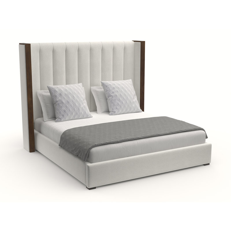 Dipson Upholstered Wingback Bed, King (Mid), Off White Revolution®