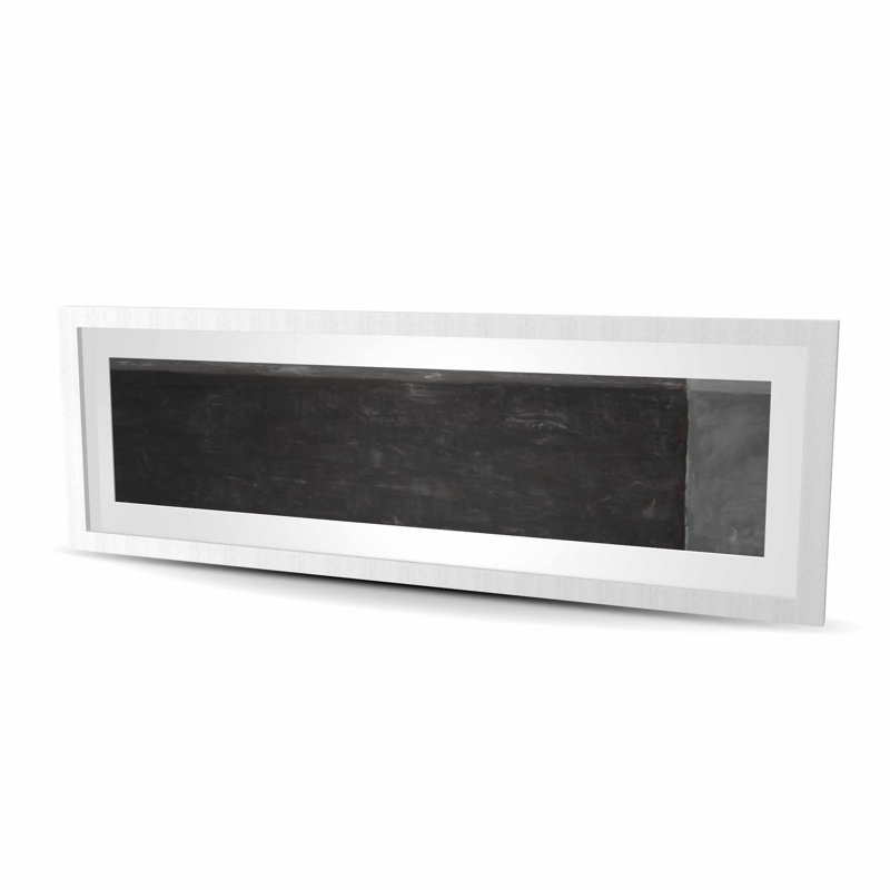 Quatre nuances de gris - impression abstraite encadrée noire pour la décoration
