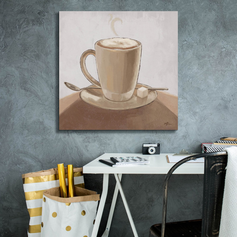 «Coffee And Co 4 Neutral» par Janelle Penner, art mural sur toile, H 26 po x l 26 po x P 1,5 po