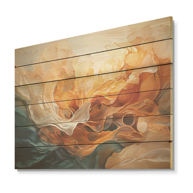 Canyon Antelope, art liquide I - Canyon, art mural sur bois de pin naturel, H 30 po x l 40 po