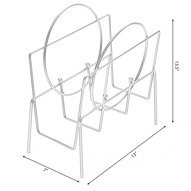 Baftije Metal Free Standing Magazine Rack
