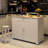 48.5" Rubber Wood Countertop Kitchen Cart With Trash Can Storage Cabinet & Power Outlet-838600786