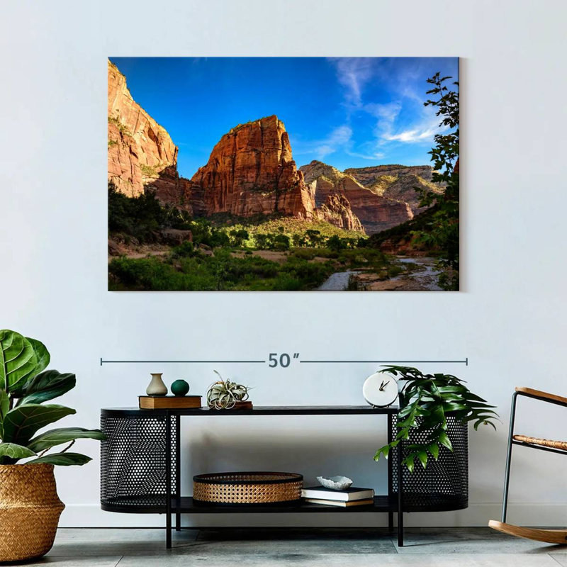 Journée ensoleillée à Angels Landing, H 32 po x l 48 po, Toile tendue