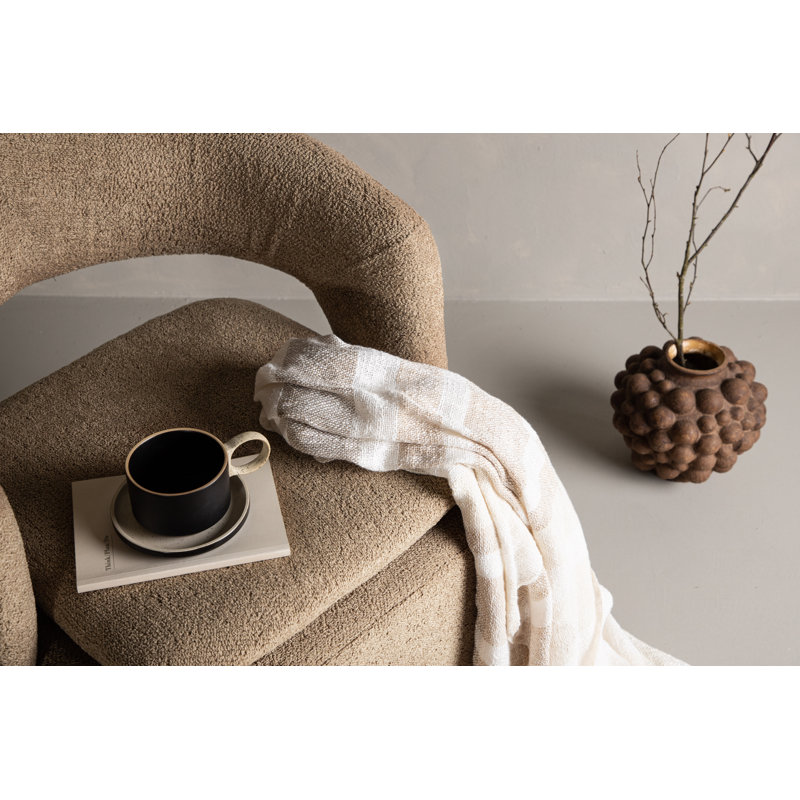 Rhianne Upholstered Barrel Chair, Beige