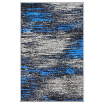 Tapis de qualité supérieure imprimé en 3D, 5,2 x 7,5 pieds, 100% polyester, 650 g / m² | Antibactérien, envers antidérapant en PVC, lavable à la machine | Idéal pour le salon, la chambre à coucher et la maison, hauteur des poils doux: 0,3 po