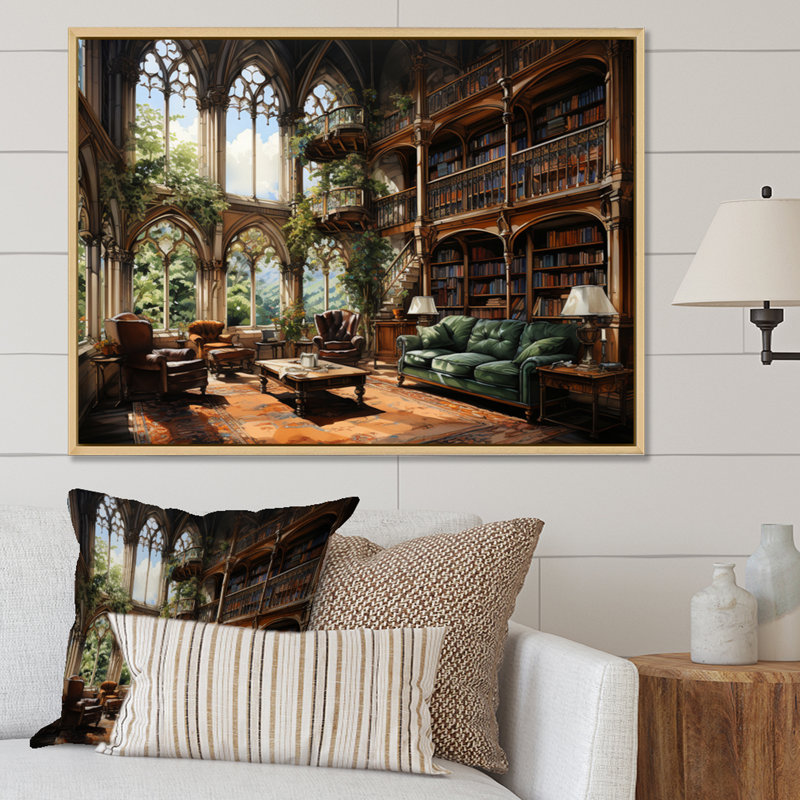 Art contemporain, bibliothèques, Haven I, H 30 po x l 40 po x P 1,5 po, Cadre naturel flottant