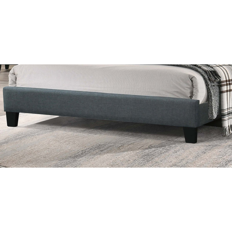 Mobilier de chambre à coucher moderne 1pc, Gris anthracite, Lit double