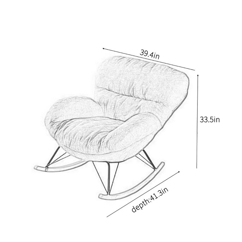 Chaise berçante simple coquille d'œuf