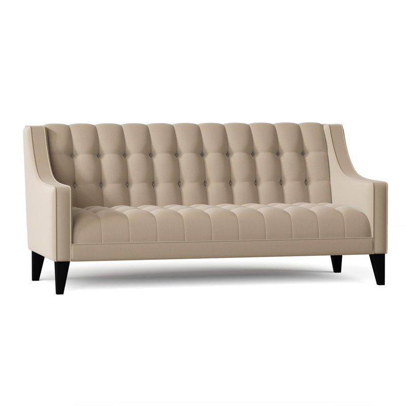 Canapé à accoudoirs encastrés, Toile de jute Marlow, Noyer, Standard