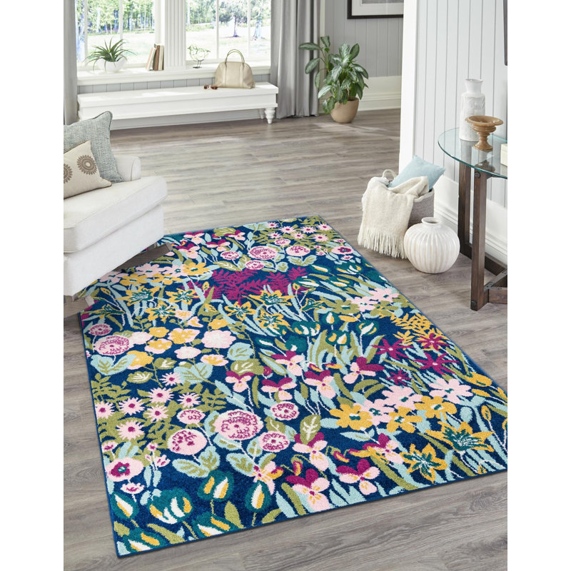 Holle Floral Indoor Rug, Round 7'