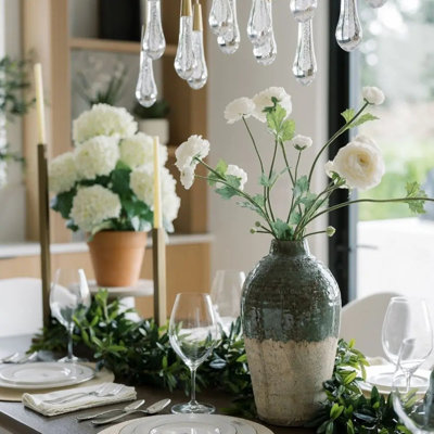 27" Artificial White Ranunculus Stems
