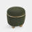 Round storage stool with cushioned seat