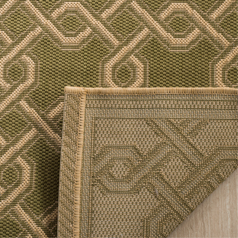 Tapis d'intérieur / extérieur à motif géométrique Martha Stewart, Rectangle 2 pi 7 po x 5 pi