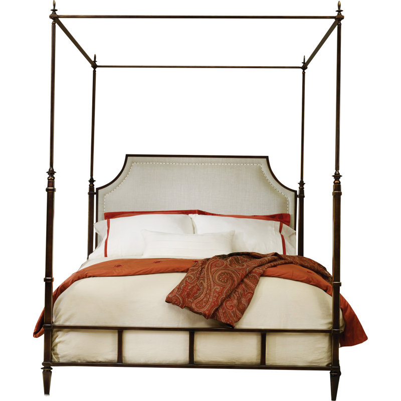 Upholstered Canopy Bed, Queen