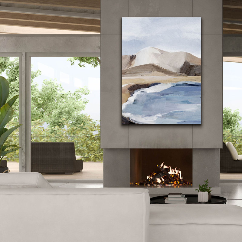  «Calm Blue Coast 2» par Annie Warren, art mural sur toile, 40 po x 54 po