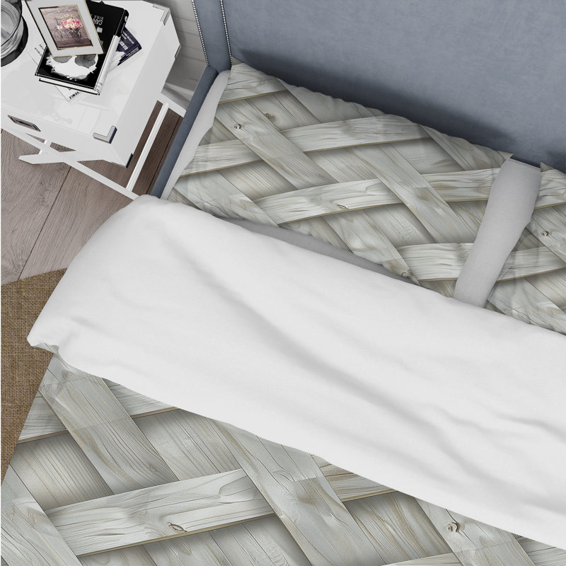 Ensemble de housse de couette Mid-Century gris, Housse de couette très grand + 2 taies décorativ