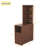 Versatile Corner End Table With Drawers And Open Shelves, Perfect For Bedroom And Living Room Storage