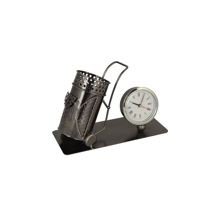 Porte-stylo pour golf et horloge de bureau
